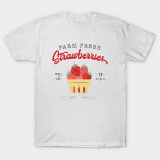 Vintage Farm Fresh Strawberries T-Shirt